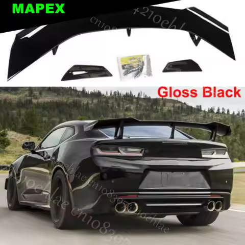 Trunk Spoiler Wing For Chevy Camaro ZL1 1LE Style LT RS SS 2016-2022 Gloss Black