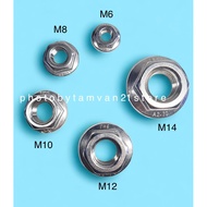 Flange Nut M8 Key 13 STAINLESS STEEL A2-70