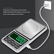 ORIGINAL Timbangan 0.01 gram USB Charge Digital Emas Scale Stainless g