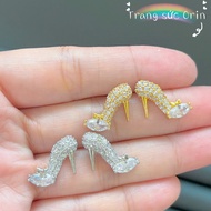 ORIN ET28 luxury stone studded shoe bud earrings