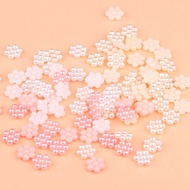 8mm 5pcs Mini Pearl Floral Resin Cream Art Craft DIY Accessories Phone Case Hair Clip 迷你树脂珍珠花朵奶油胶手机壳