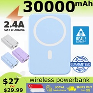 [SG Gifts] Magnetic power bank 30000mAh Mini Type c Cable Portable charger Wireless powerbank fast c