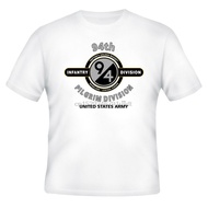 94TH INFANTRY DIVISION PILGRIM DIVISION   WHITE SHIRT  (DESIGN ON FRONT)