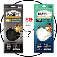 Bluna 10 pc 3D 4-ply KF94 Dermatest certified Face Mask Adjustable Strap Breathable Light Reusable Korean Korea SG stock. Sample and bulk options available.