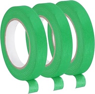 uxcell 3 Pcs 0.7 Inch Wide 60 Yards Green Masking Tape Painters Tape Rolls for Home Office Commercia