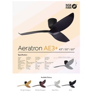 NSB AERATRON 3 AE3, AE3+, 43", 50", 60" DESIGNER DC CEILING FAN