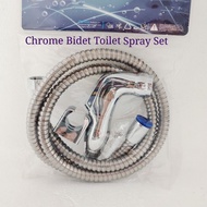Paip Spray Tandas Chrome Bidet Spray Set