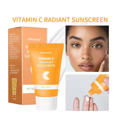 SPF 30 Vitamin C Moisturizer Protects Skin From UV Rays Hydrating Lotion Brightens Skin Nourishment 