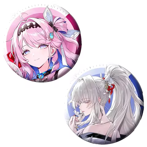 58mm Game Wuthering Waves Feixue Aemeath Cosplay COSTUME Badge Pin SPTE Tinplate Brooch﻿ Prop
