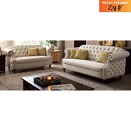 SOFA CHESTERFIELD 3+2+1 SEATER SOFA PREMIUM VELVET ANTI SCRATCH/EASY CLEAN Code G1129