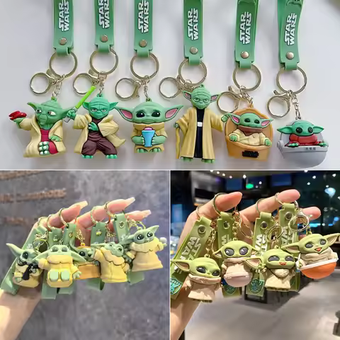 Star Wars Yoda Master Keychain Cute Baby Yoda Pendant Car Key Chain Gift
