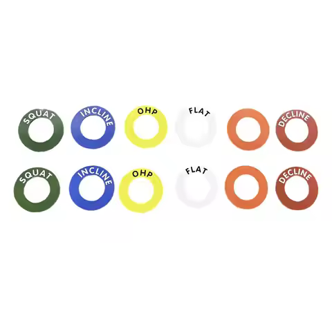 12 Pieces Power Squat Rack Markers Power Cage Reminder Labels Power Rack Reminder Labels Bench Press