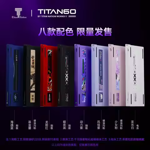 TITAN60/Wooting 60HE+ Mechanical Keyboard Case Aluminum Alloy Shell MAD60/GH60 Custom for Gaming Mec