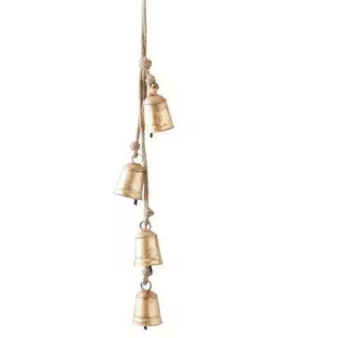 Bell-Shaped Rope Bells, Iron Pendants, Straight Bells, Small Metal Cowbells, Wall Decorations Christ