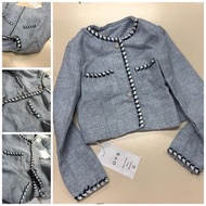 藍色小香風西裝外套 Tweed Jacket