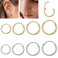 1PC 20G Nose Rings Piercing Stainless Steel Septum Piercing 6mm 8mm 10mm 12mm Hoop Earrings Helix Co