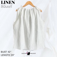 SLOTH SELECT…เสื้อลินินแท้ 💯 ดีไซน์จีบคอ ผูกโบว์ด้านหลัง สวย น่ารัก ดูแพงมากค่ะ ผ้าลินินแท้ ระบายอาก