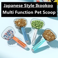 Japanese Style MultiFunction Pet Food Scoop With Clip Kibble Scoop Cat Dog Sudu Makanan Kucing