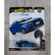 Kereta Mainan Hot Wheels 2025 Timeless Icons Nissan Skyline GT-R BNR34 Ferrari F50
