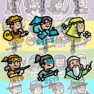 MBTI16 Personality Anime Keychain Women Kawaii Infp Estj Acrylic cute chibi decorative accessory