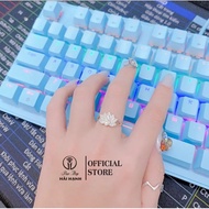 Silver lotus ring HHJ
