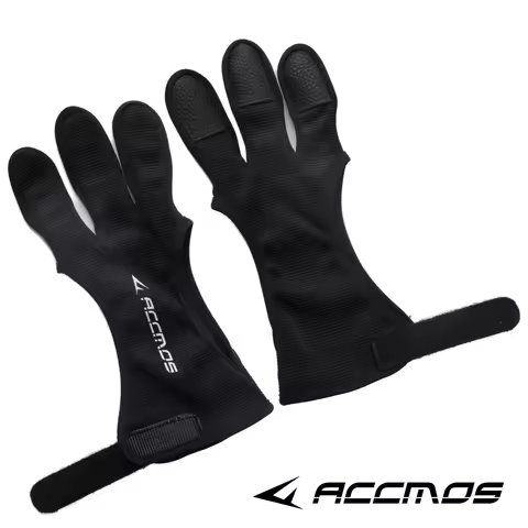 1pc Archery Finger Guard 3 Fingers Gloves Breathable Cloth Fabric Finger Ends Thickened S/M/L/XL 4 S