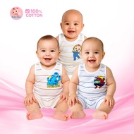 BABY SHOP 3 pairs CHARACTER terno sando shorts fit 0 - 6 months old baby boy stripe cotton fabric