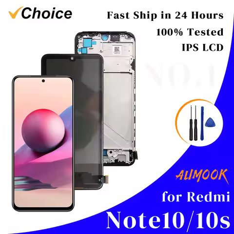 10/10s AMOLED for Redmi Note10/10s LCD Display Touch Screen Digitizer Assembly Note 10S M2101K7BG M2
