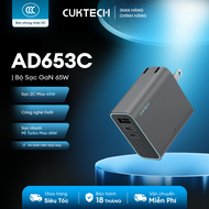 Củ Sạc GaN CUKTECH AD653C 2C1A | Cống Suất 65W Max | Hỗ Trợ Sạc Nhanh | Thiết Kế Nhỏ Gọn | Bảo Hành 