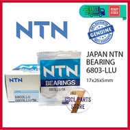 6803 LLU NTN Japan Bearing 6803-LLU (17 X 26 X 5mm) - 100% ORIGINAL