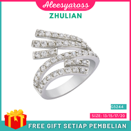 [RG5244] Cincin BERJALUR ZHULIAN Rhodium Plated Ring Jewellery Cincin Zhulian Saduran Rhodium Zhulia