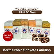 Kertas Papir Mahkota Motif Pabrikan / Paper Mahkota 1800 Lembar (1 Ikat)
