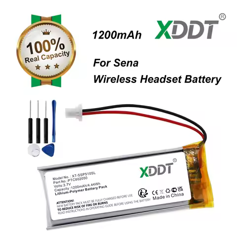3.7V 1200mAh PTC802050 Battery For Sena SRL2 SRL-01 (SP51) SHOEI Neotec II GT-Air II J-Cruise II Int