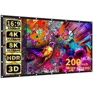 GHKJOK 200 Inch Projector Screen Large Projector Screen Outdoor Projector Screen Portable Projector 