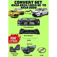 **FASTLINK Set Kombo Bodykit Perodua Axia 2014 Combo Convert To Ke Axia 2020 Bumper Material PP