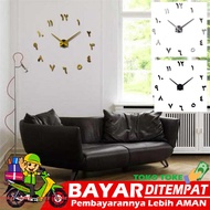Jam Dinding Besar Huruf Arab / Jam Dingding Besar Tempel Tembok Huruf Angka Arab Hijaiyah