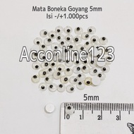 MATA (Contents -/+1,000pcs) 5mm Shaking Doll Eyes 5mm Kocak Doll Eyes/