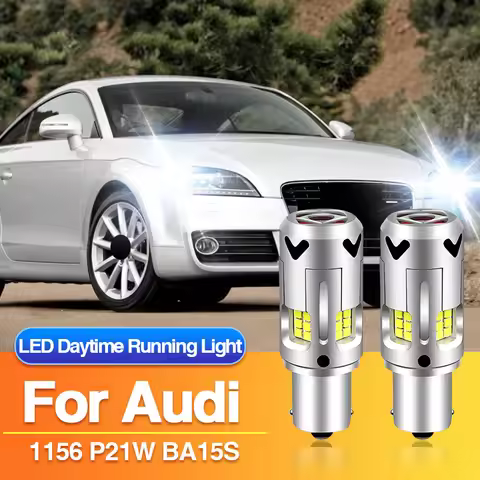 2PCS 1156 P21W LED Daytime Running Light for Audi TT 8J3 8J9/A3 8P/A4 B7/A6 C6/A8 4E/Q7/TT 8J, BA15S