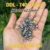 Combo of 100 DDL Bearings - 704z(674z) 4x7x2.5mm - High Speed Micro Bearings - Diy