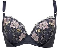 F85 Bra, Large Size, Glamorous Bra, High Underarms, Compact Design, Slender, Charming, Mist Gray