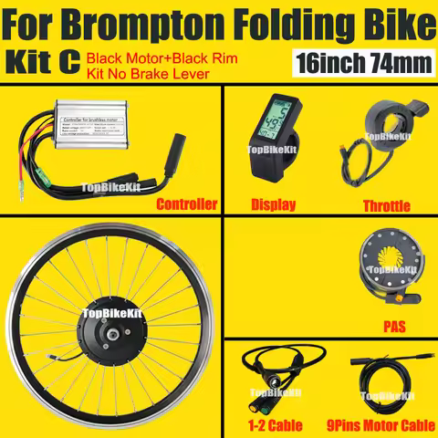 Suitable for Electric brompton Bike Motor TBK-74AD 36V/48V 250W Front Gear Hub Motor 28holes 74mm Mo