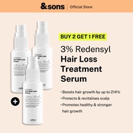 [Buy 2 Get 1 Free] andSons 3x 3% Redensyl Hair Growth & Hair Loss Serum for Men (3x60ml)