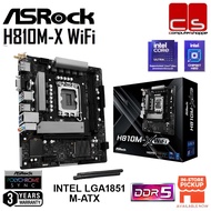 ASROCK H810M-X WIFI  M-ATX DDR5 INTEL LGA 1851 Motherboard + Intel core ultra 5 & 7 Processor Combo