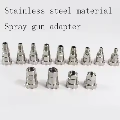 Stainless Steel Material Suitable For SATA Devilbiss Iwata Warte Avalon Spray Gun Adapter Car Painti