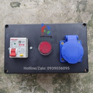 Ổ Cắm Điện Có Chân Tiếp địa Schuko 16A - 250V - CB CHỐNG GIẬT DELIXI sạc xe ô tô điện - Ổ Cắm Type F