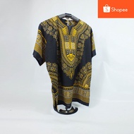 HITAM - Uje Shirt With Premium Black Basic Thai Batik Motifs For Men And Women