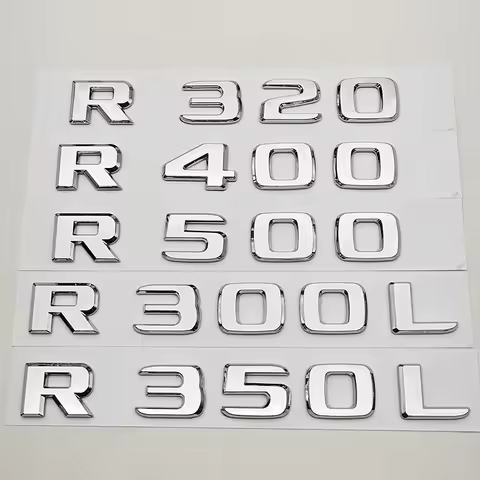 NEW 3D ABS Car Letters Logo R320 R300L Badge Rear Trunk Emblem Decal For Mercedes Benz R Series W251