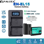 PALO EN-EL15 Camera Battery Replacement Battery Charger for Nikon V1 D500 D600 D700 D750 D800 D850 D