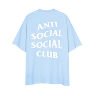 ANTI SOCIAL SOCIAL CLUB เสื้อยืดแขนสั้น ผ้าฝ้ายแท้ พิมพ์ลายโลโก้ SOCIAL CLUB C สไตล์คลาสสิก สีไวน์แด
