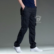 Eaglade กางเกงคาร์โก้สำหรับผู้ชาย B02มายากลสีดำ